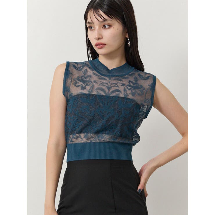 ブルー | シアージャガードニット | MURUA