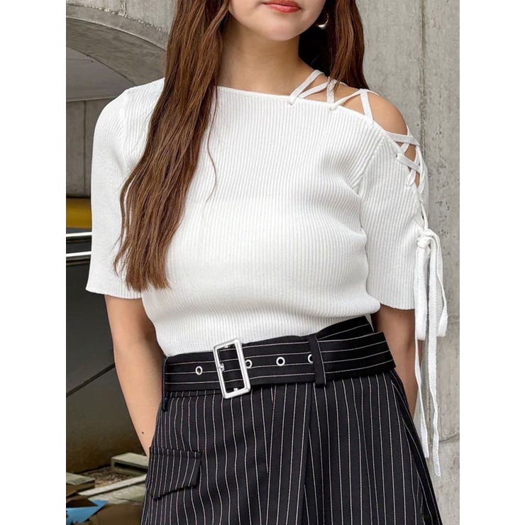 【ミルクティM】　美品　Zhor&Nema レース装飾♪シルク×綿ニット MUHET ニット セーター 「SET ITEM / セットアイテム」openwork