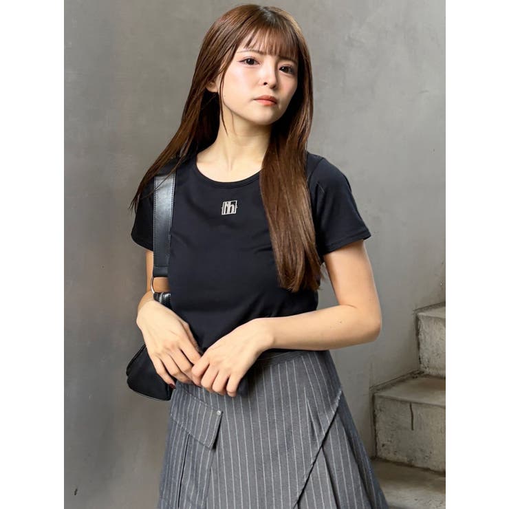 メタルロゴクロップドTシャツ[品番：MKSW0064155]｜MURUA