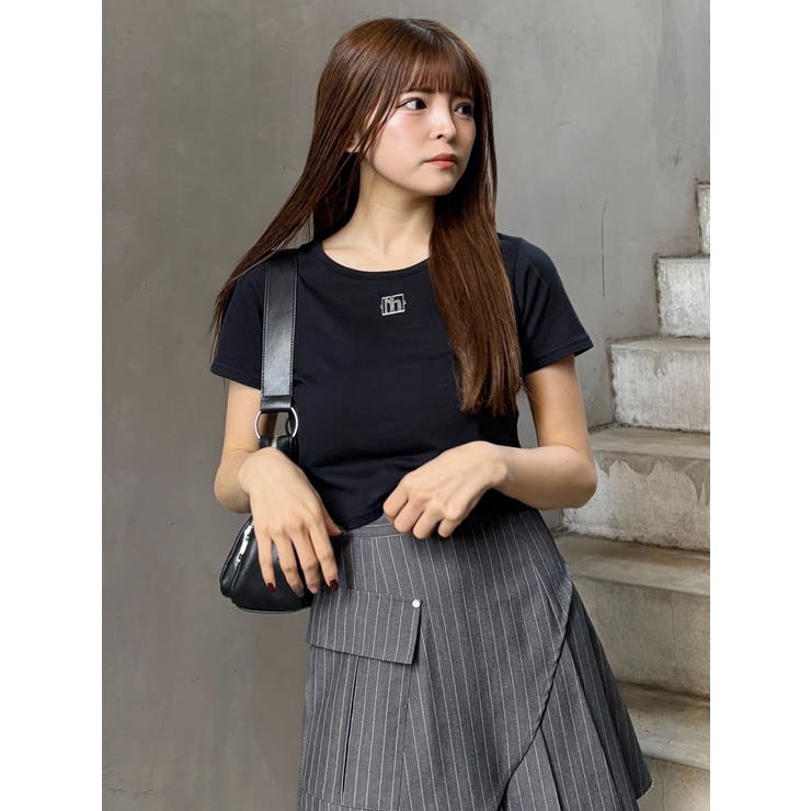 メタルロゴクロップドTシャツ[品番：MKSW0064155]｜MURUA