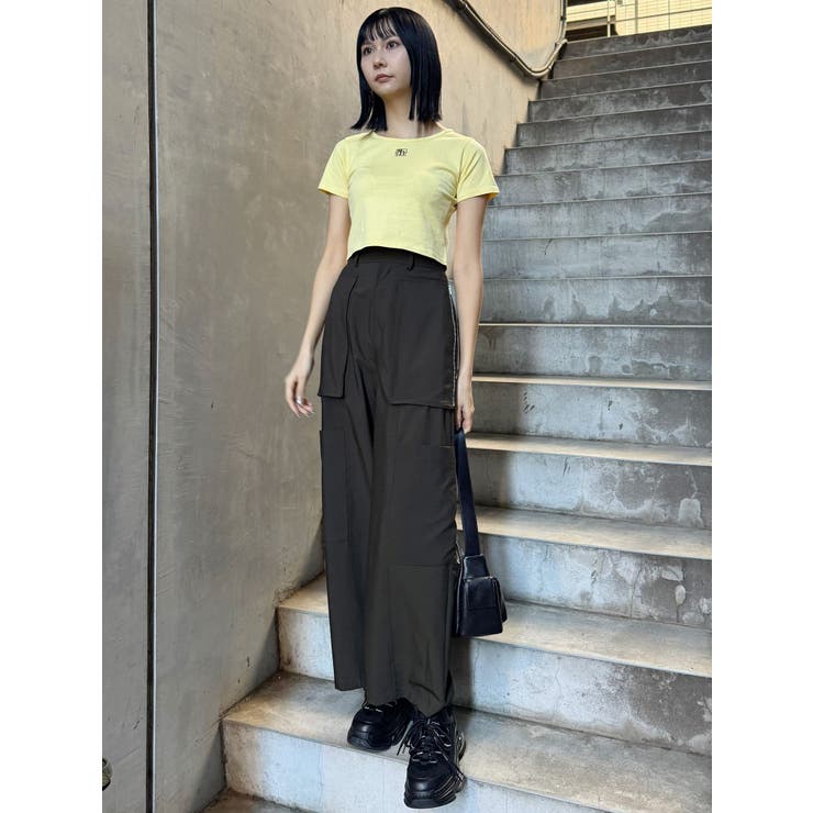 メタルロゴクロップドTシャツ[品番：MKSW0064155]｜MURUA