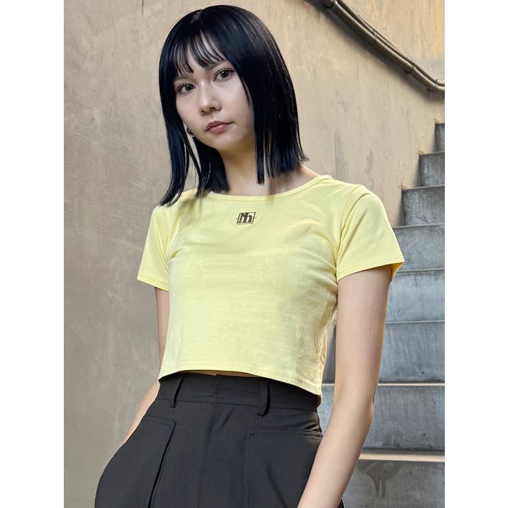 メタルロゴクロップドTシャツ[品番：MKSW0064155]｜MURUA