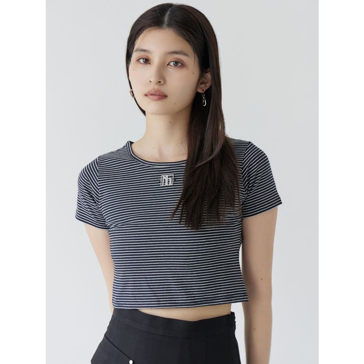 メタルロゴクロップドTシャツ[品番：MKSW0064155]｜MURUA