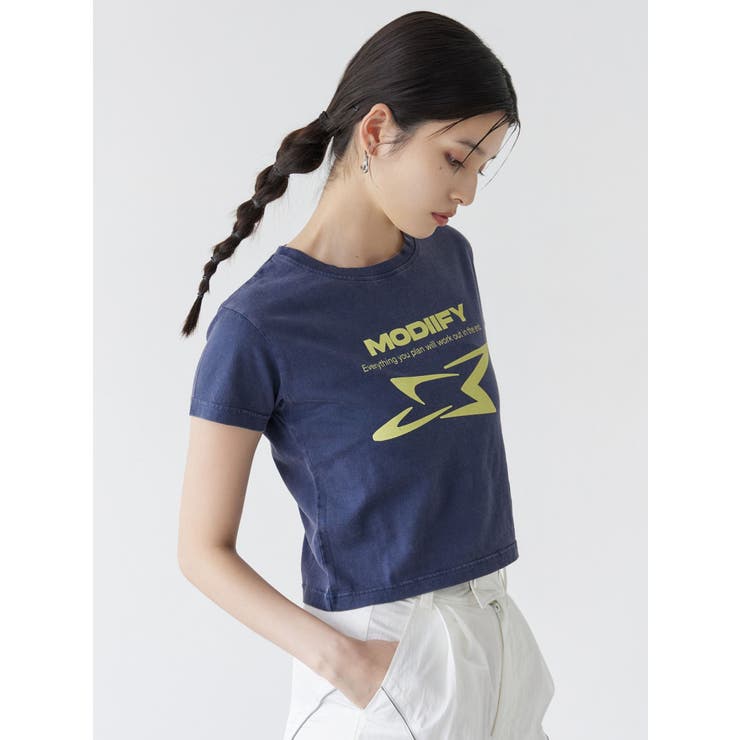 注文割引 シャープモチーフクロップドTシャツ[品番：MKSW0064128]｜MURUA トップス