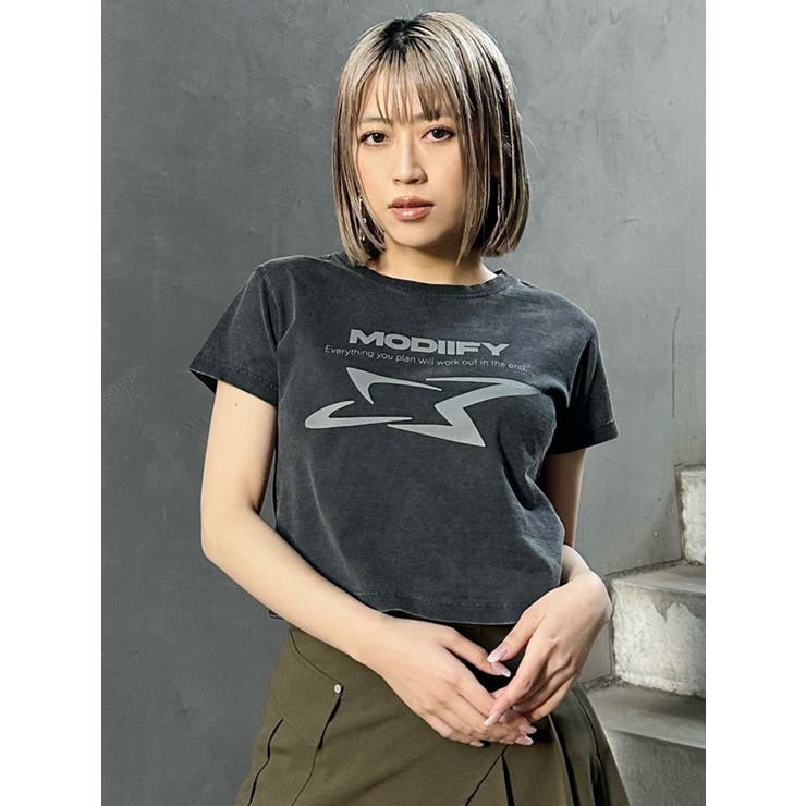 シャープモチーフクロップドTシャツ | MURUA | 詳細画像38 