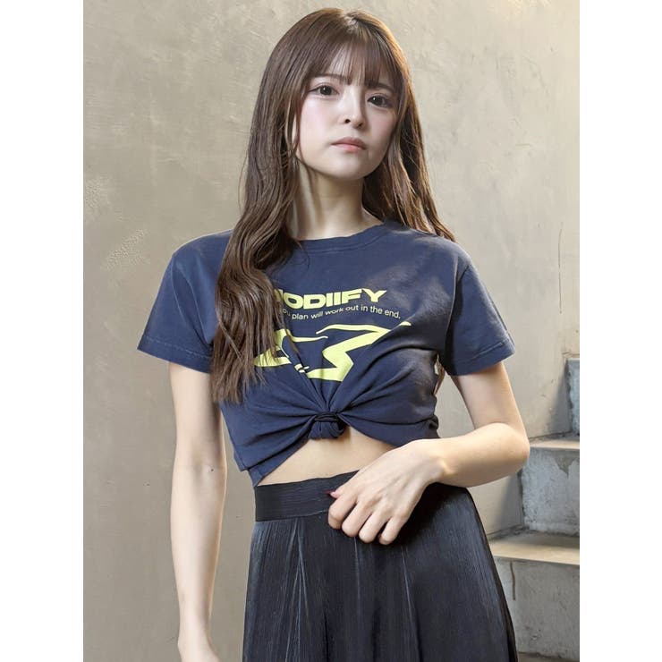 シャープモチーフクロップドTシャツ | MURUA | 詳細画像46 