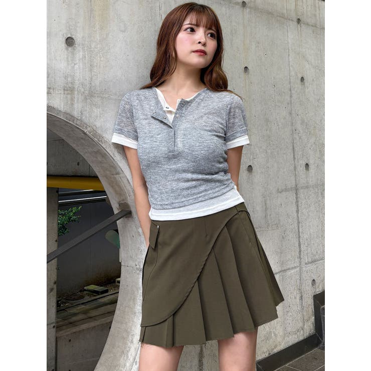 ヘンリーネックレイヤードトップス | MURUA | 詳細画像14 