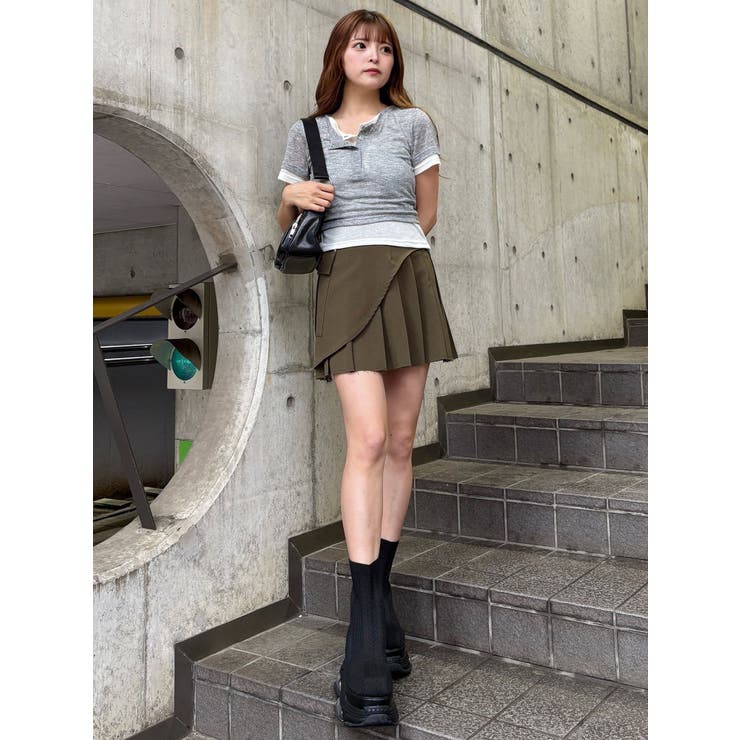 ヘンリーネックレイヤードトップス | MURUA | 詳細画像16 