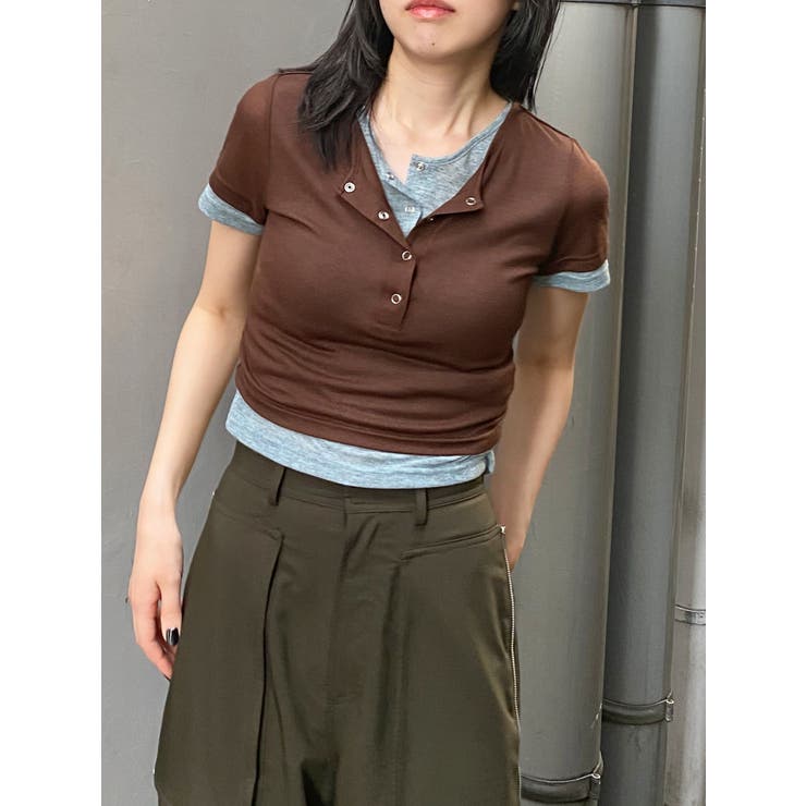 ヘンリーネックレイヤードトップス | MURUA | 詳細画像19 