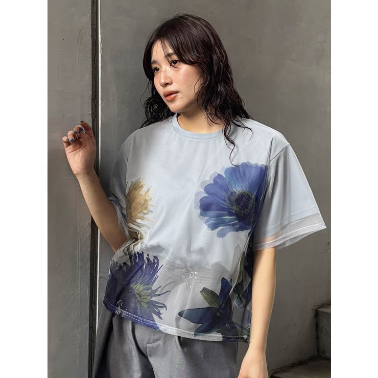 【MURUA×STAYFLOWER】チュールドッキングフラワーTシャツ | MURUA | 詳細画像18 