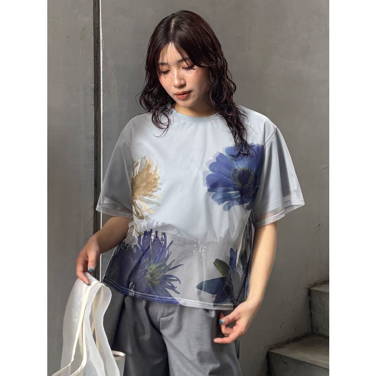 【MURUA×STAYFLOWER】チュールドッキングフラワーTシャツ | MURUA | 詳細画像19 