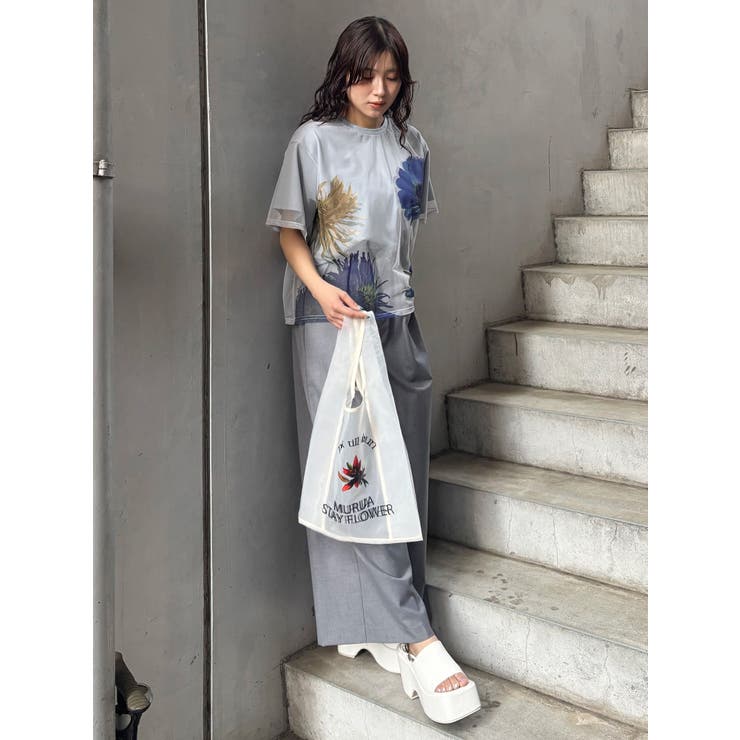 【MURUA×STAYFLOWER】チュールドッキングフラワーTシャツ | MURUA | 詳細画像21 