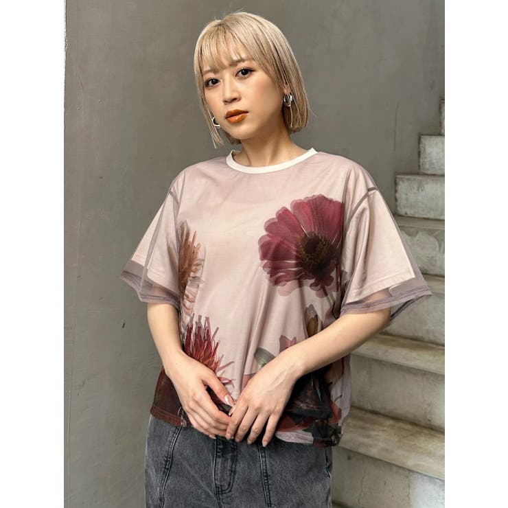 【MURUA×STAYFLOWER】チュールドッキングフラワーTシャツ | MURUA | 詳細画像29 