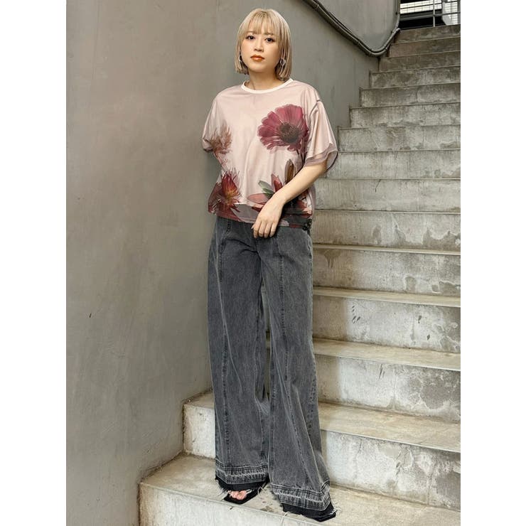 【MURUA×STAYFLOWER】チュールドッキングフラワーTシャツ | MURUA | 詳細画像32 