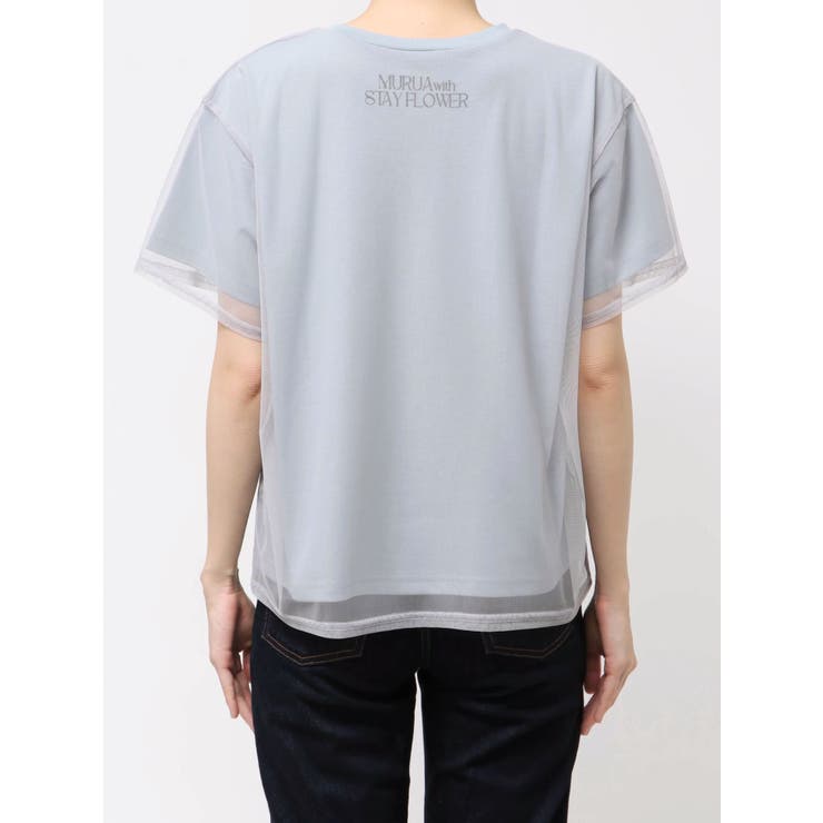 【MURUA×STAYFLOWER】チュールドッキングフラワーTシャツ | MURUA | 詳細画像35 