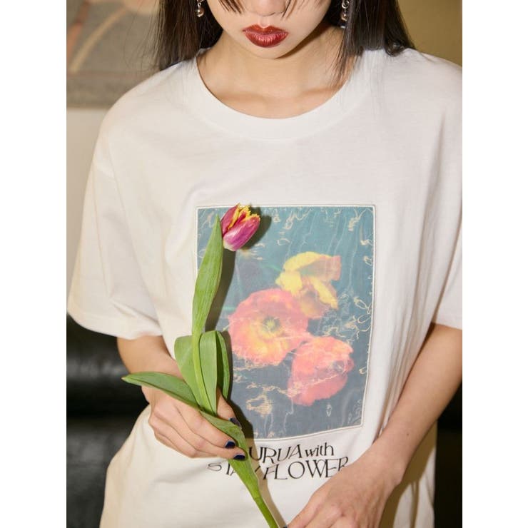 MURUA×STAYFLOWER】フォトチュールTシャツ[品番：MKSW0064862