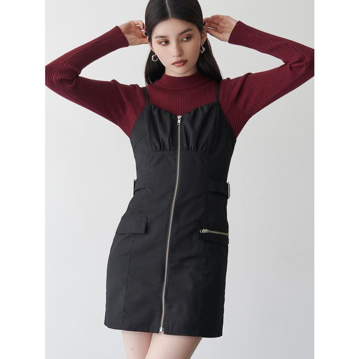 フロントZIPミニジャンスカ | MURUA | 詳細画像1 