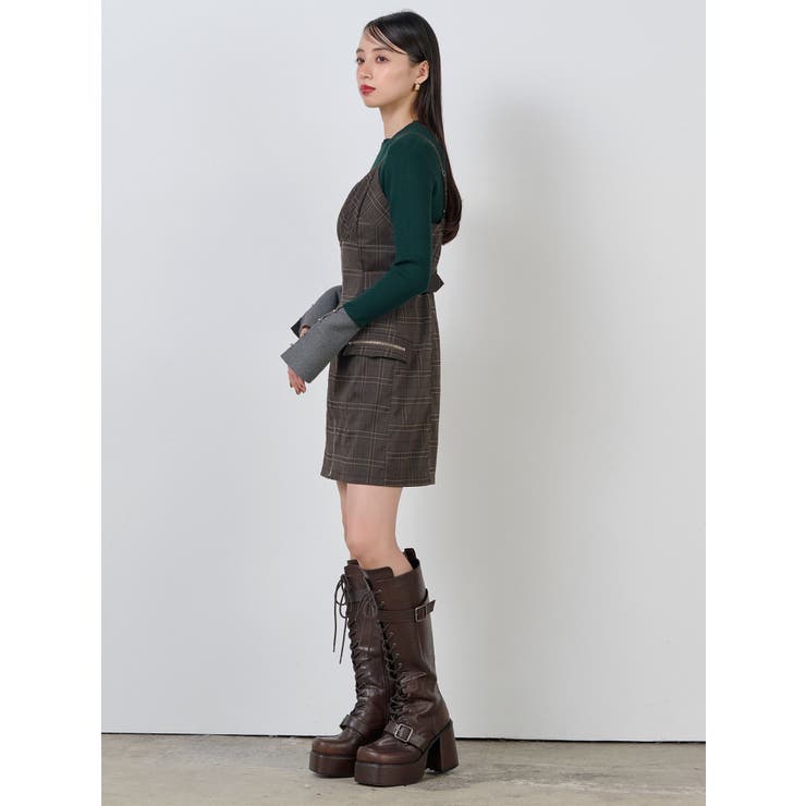 フロントZIPミニジャンスカ | MURUA | 詳細画像10 