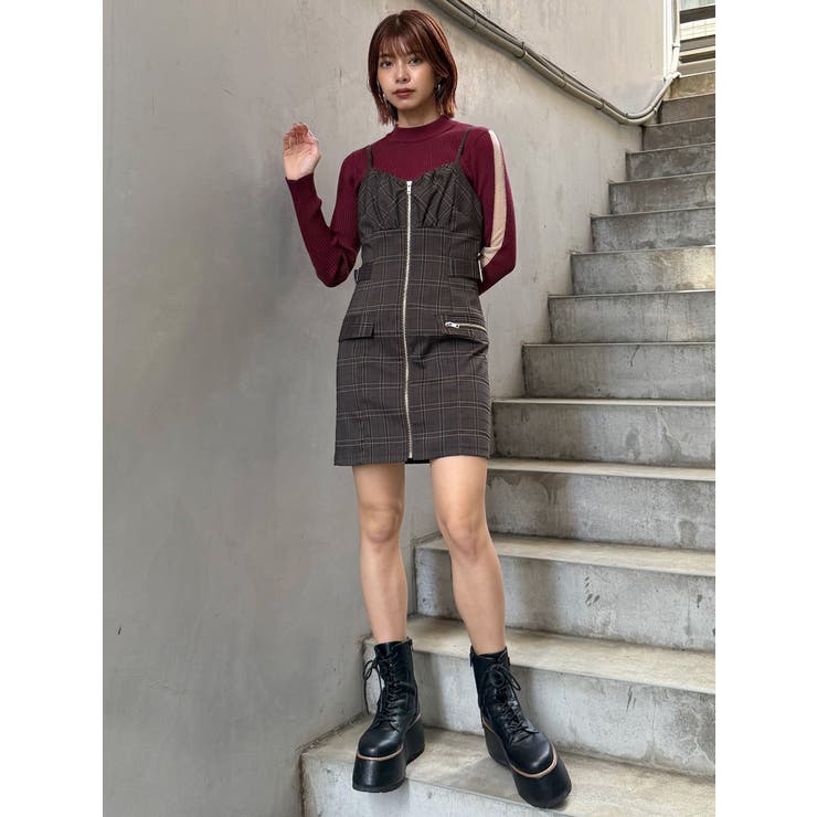 フロントZIPミニジャンスカ | MURUA | 詳細画像20 