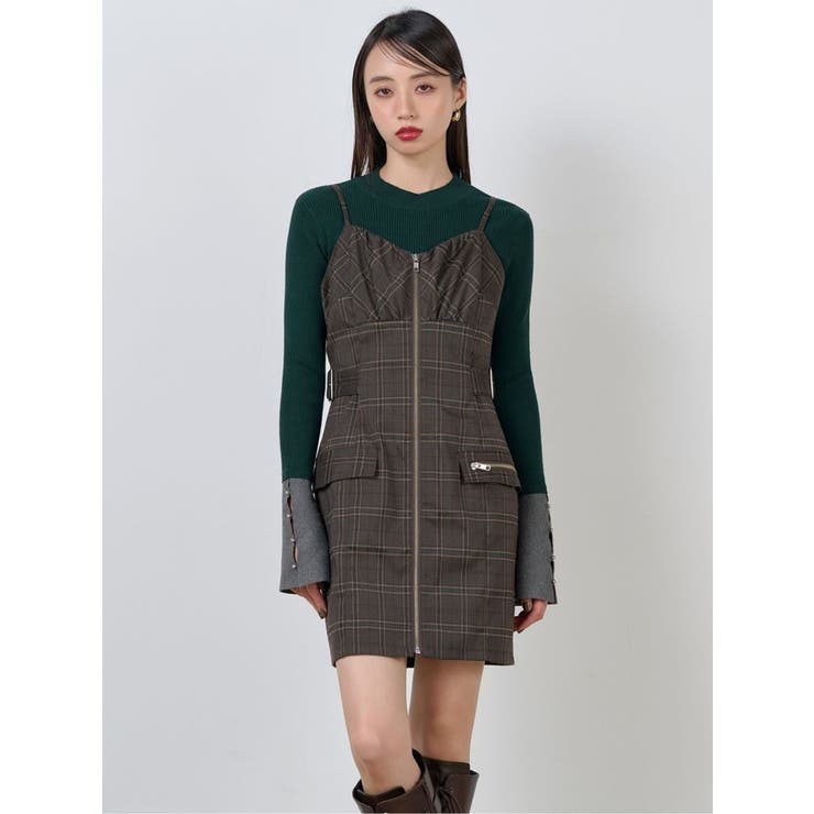 フロントZIPミニジャンスカ | MURUA | 詳細画像3 