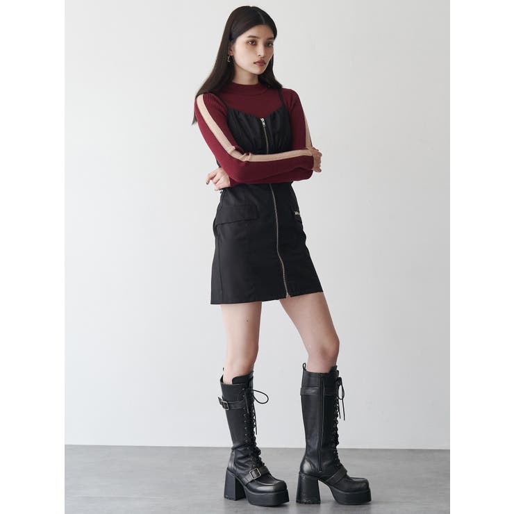 フロントZIPミニジャンスカ | MURUA | 詳細画像6 