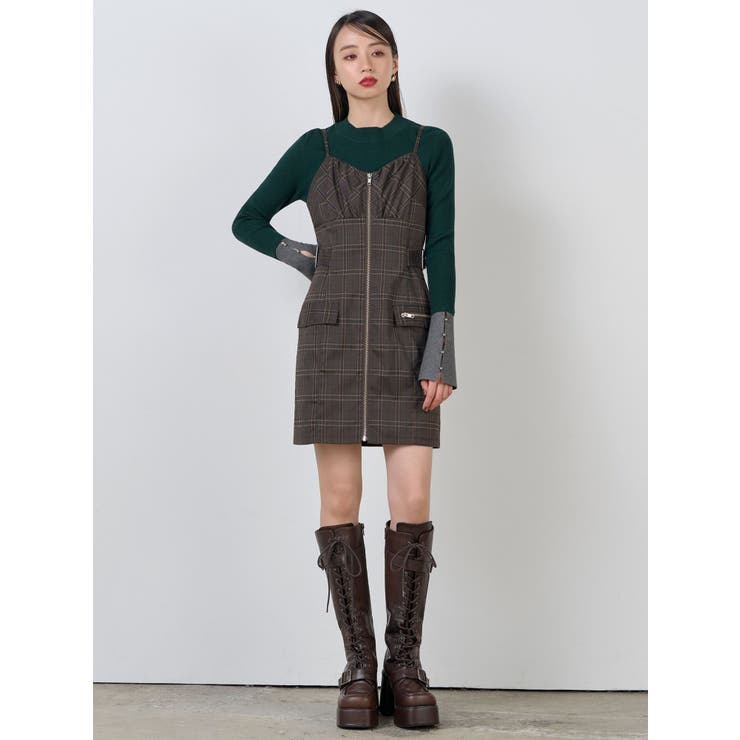 フロントZIPミニジャンスカ | MURUA | 詳細画像9 