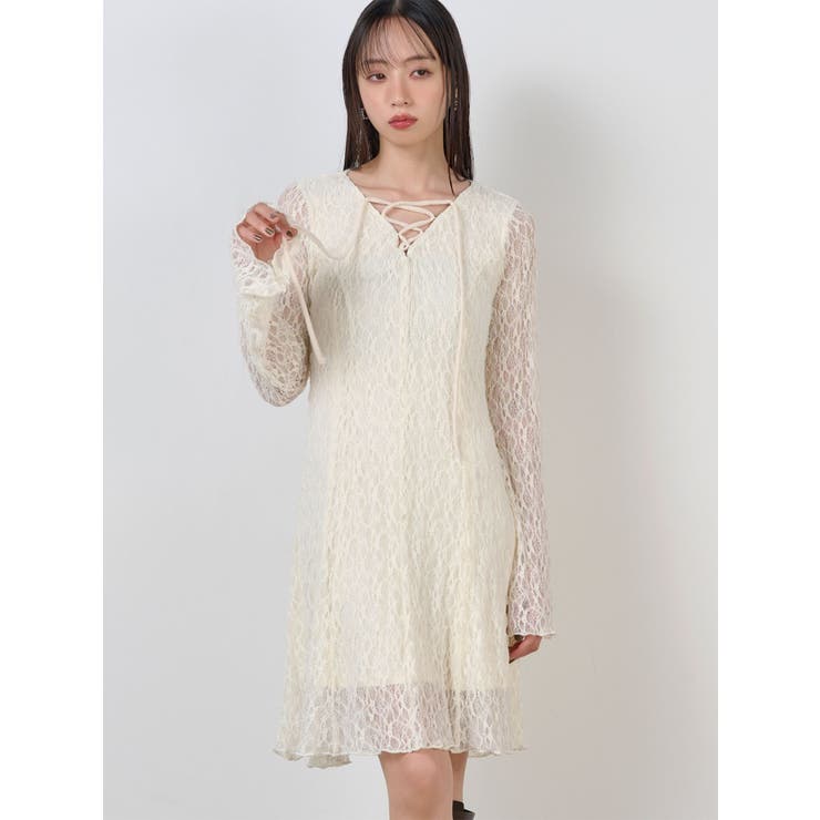 レースアップミニワンピース | MURUA | 詳細画像1 