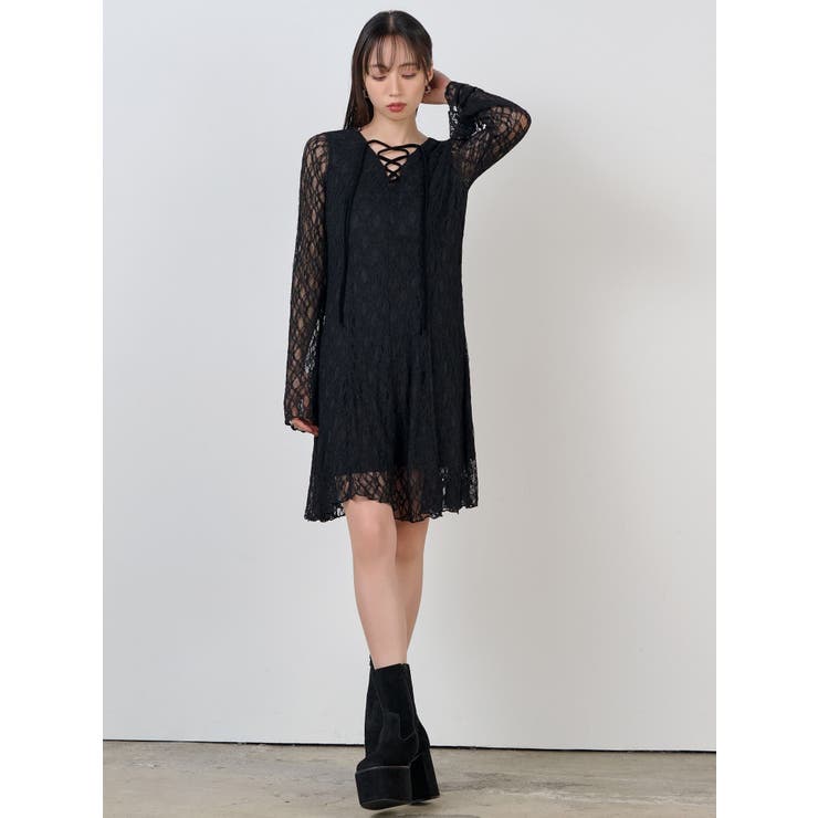 レースアップミニワンピース | MURUA | 詳細画像2 