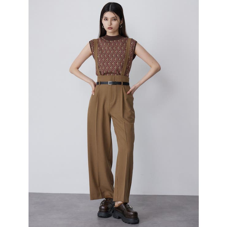 チェーンベルトサスペンダーパンツ[品番：MKSW0065181]｜MURUA