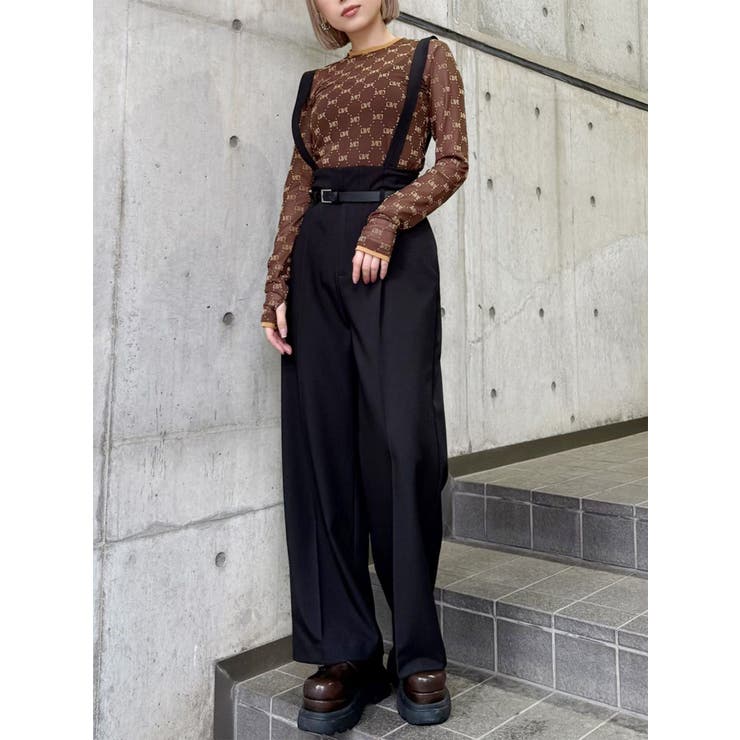 ブラック | チェーンベルトサスペンダーパンツ | MURUA