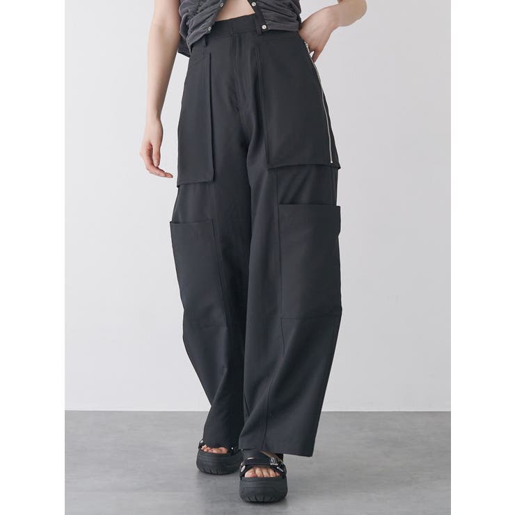 ブラック | ZIPカーゴパンツ | MURUA