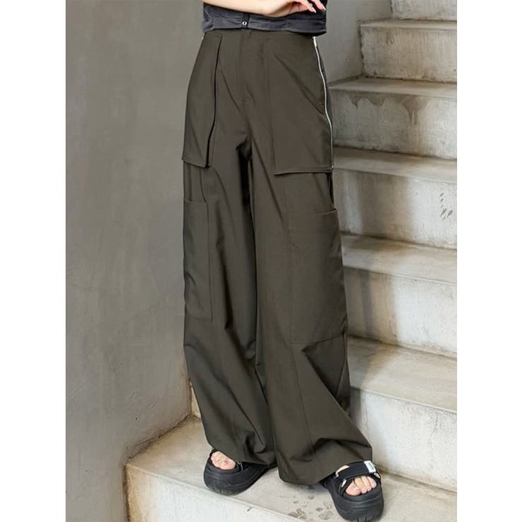 カーキ | ZIPカーゴパンツ | MURUA