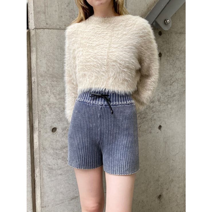 リブニットパンツ[品番：MKSW0066034]｜MURUA（ムルーア）の