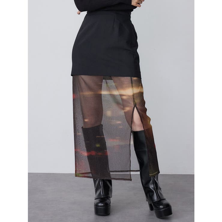 オレンジ | セパレートレイヤードスカート | MURUA