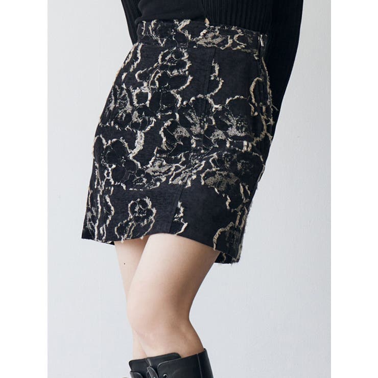 ブラック | ゴブランジャガードミニスカート | MURUA