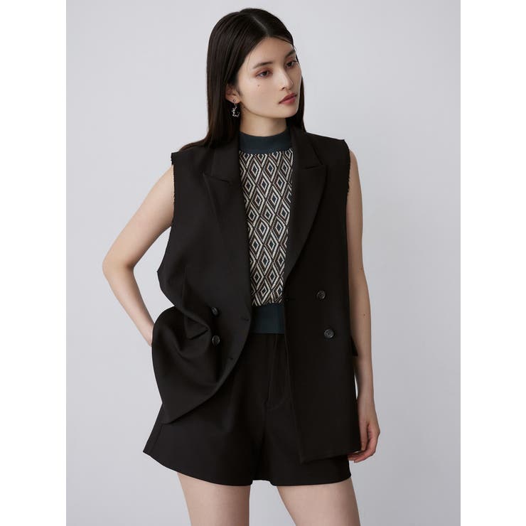 ジオメトリックフレンチスリーブニットタンク | MURUA | 詳細画像14 