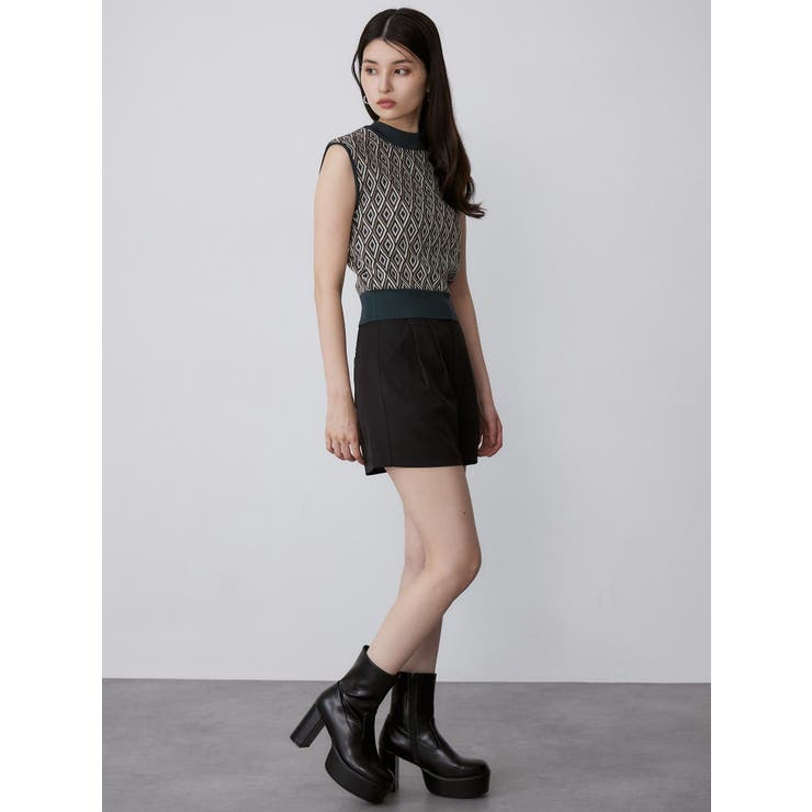 ジオメトリックフレンチスリーブニットタンク | MURUA | 詳細画像15 