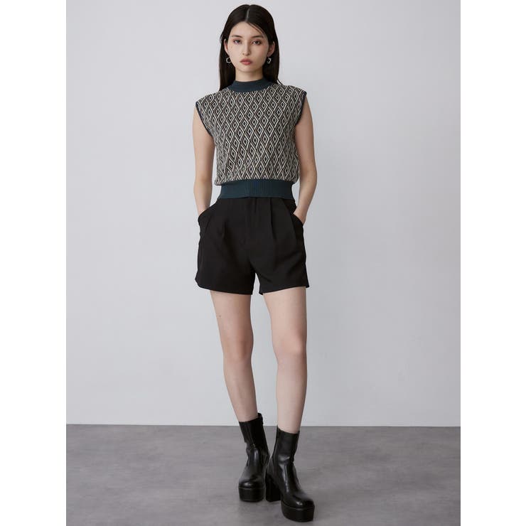 ジオメトリックフレンチスリーブニットタンク | MURUA | 詳細画像17 