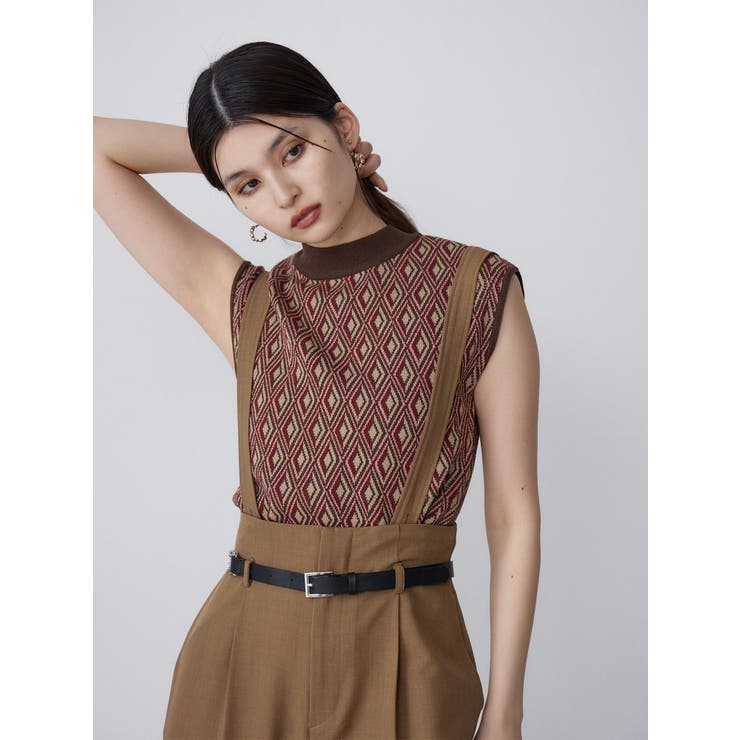 ジオメトリックフレンチスリーブニットタンク | MURUA | 詳細画像19 