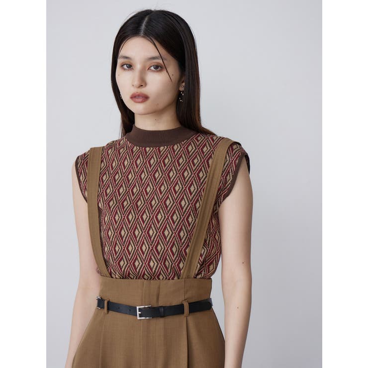 ジオメトリックフレンチスリーブニットタンク | MURUA | 詳細画像20 