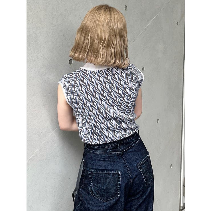 ジオメトリックフレンチスリーブニットタンク | MURUA | 詳細画像25 