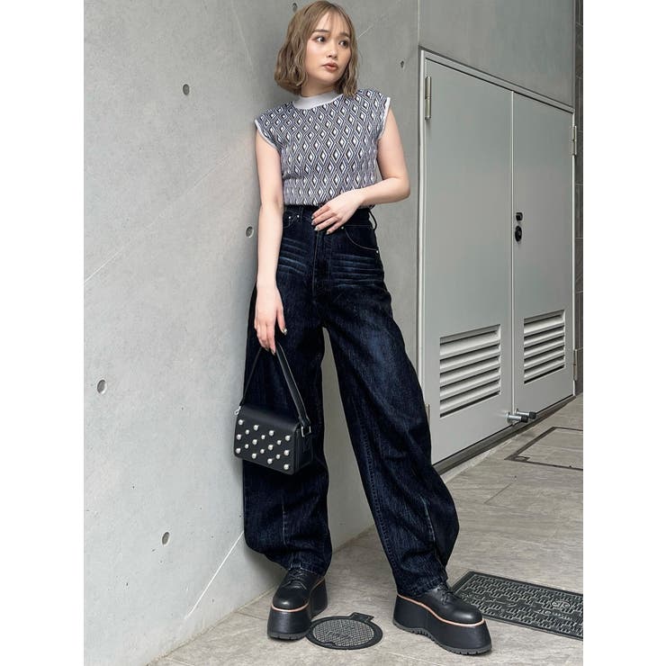 ジオメトリックフレンチスリーブニットタンク | MURUA | 詳細画像26 