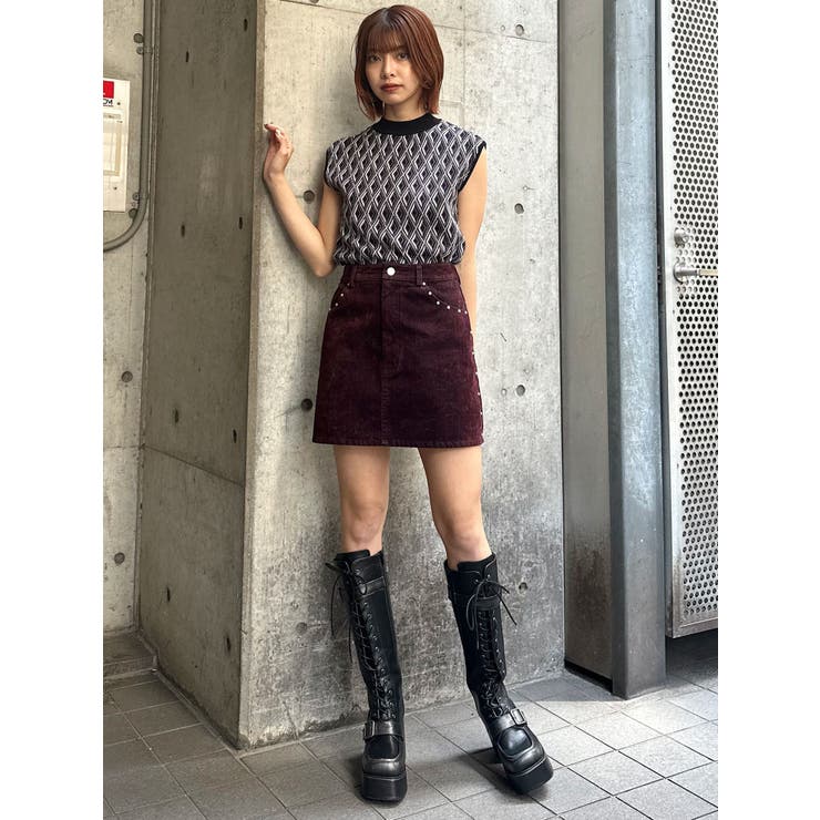 ジオメトリックフレンチスリーブニットタンク | MURUA | 詳細画像30 