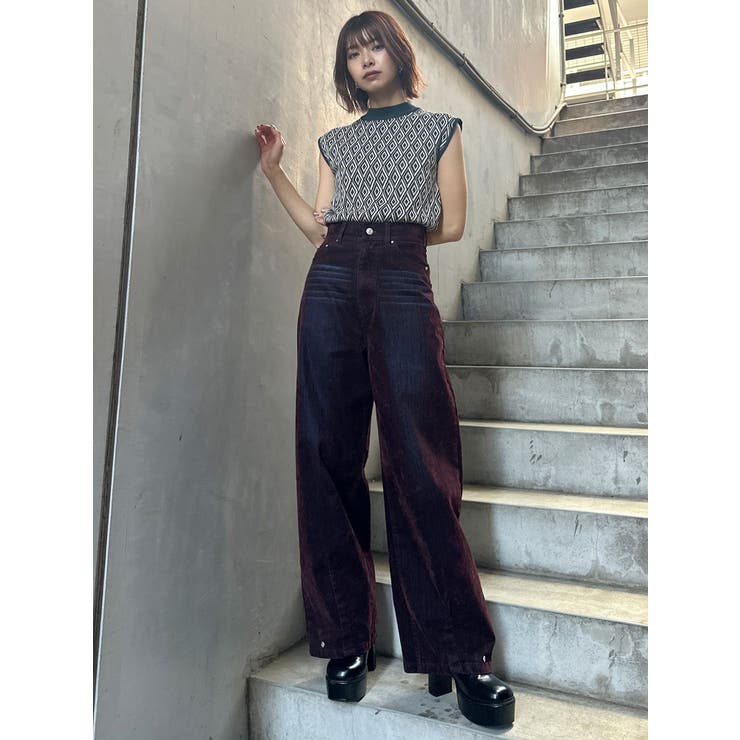 ジオメトリックフレンチスリーブニットタンク | MURUA | 詳細画像43 