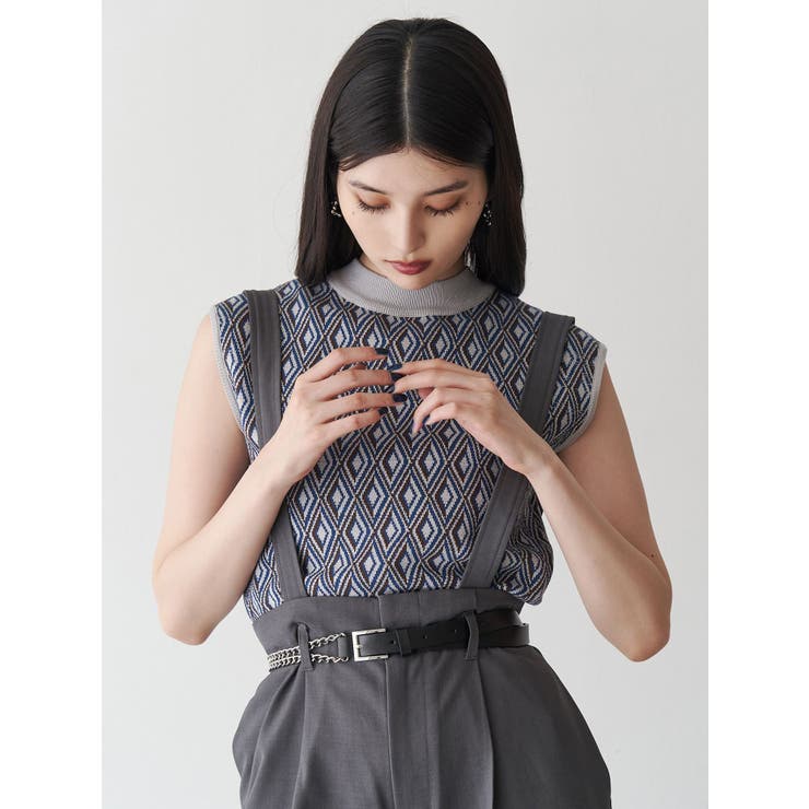 ジオメトリックフレンチスリーブニットタンク | MURUA | 詳細画像45 