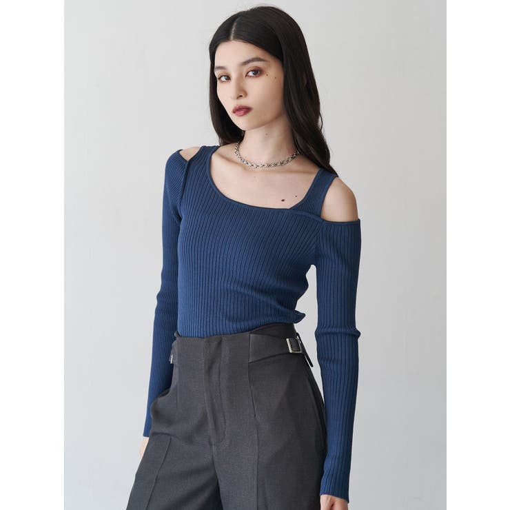 ショルダーカットレイヤードライクリブニット | MURUA | 詳細画像13 