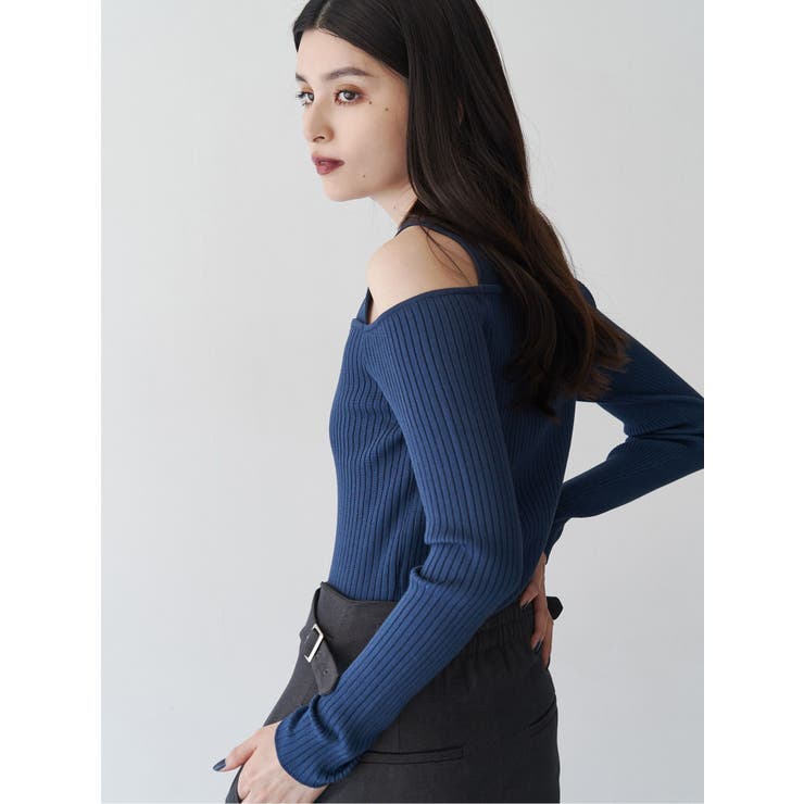 ショルダーカットレイヤードライクリブニット | MURUA | 詳細画像14 