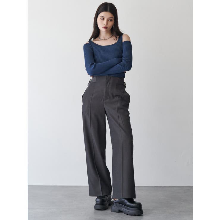 ショルダーカットレイヤードライクリブニット | MURUA | 詳細画像16 