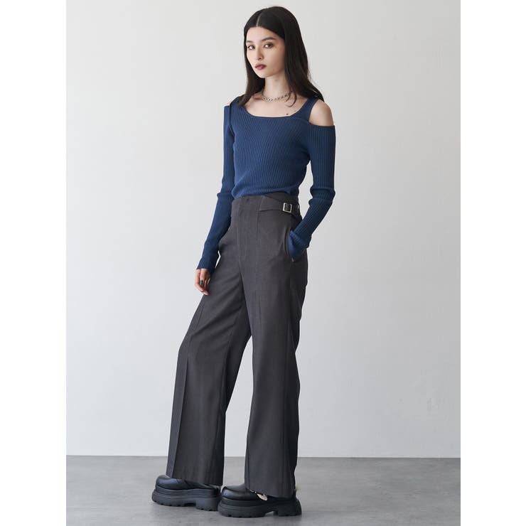 ショルダーカットレイヤードライクリブニット | MURUA | 詳細画像17 