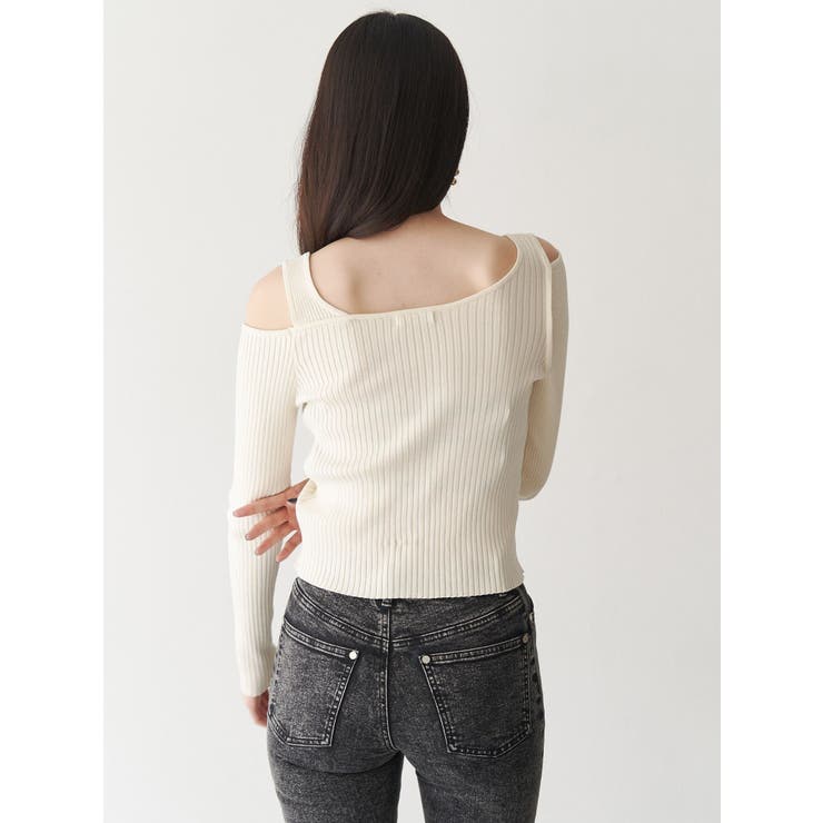 ショルダーカットレイヤードライクリブニット | MURUA | 詳細画像19 